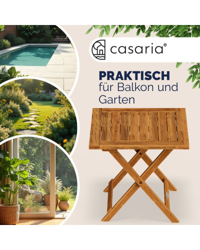 Beistelltisch Akazie klappbar aus Massivholz